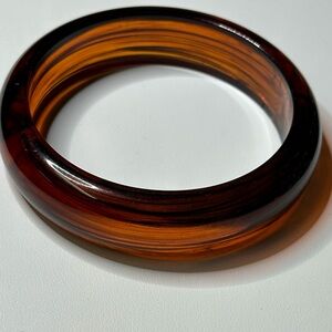Amber Brown Bangle Bracelet Acrylic